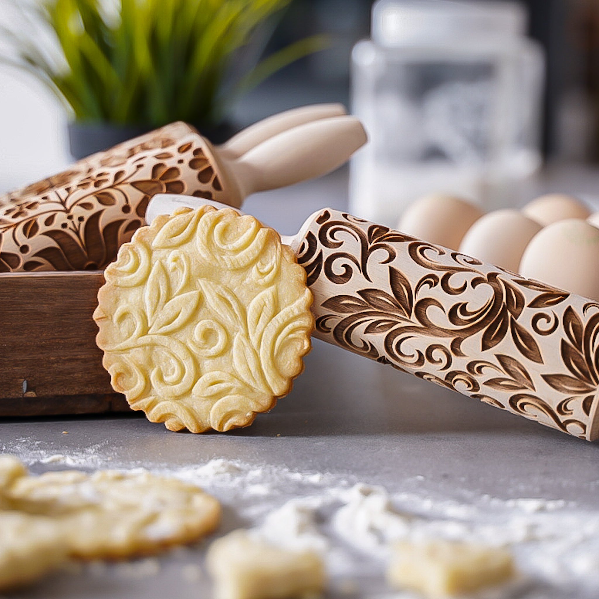 Wild Garden Rolling Pin