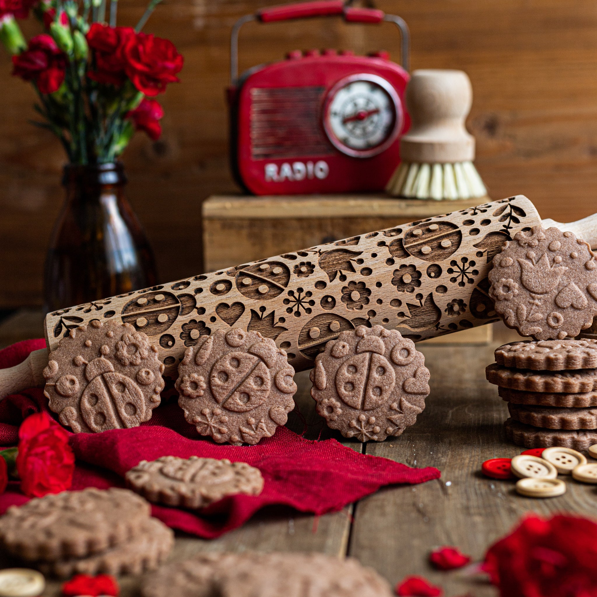 Ladybugs Rolling Pin