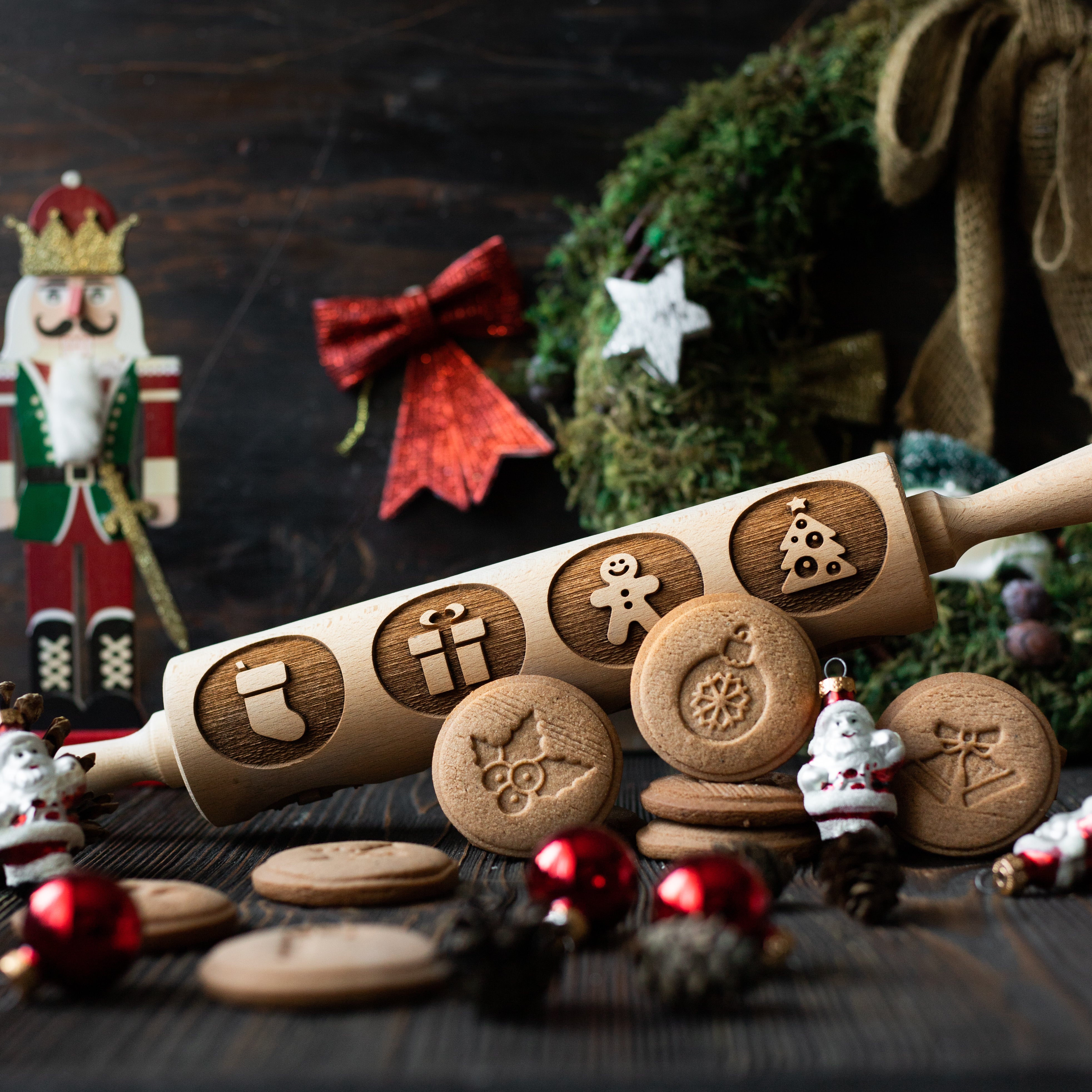 Christmas Tree Decoration Rolling Pin