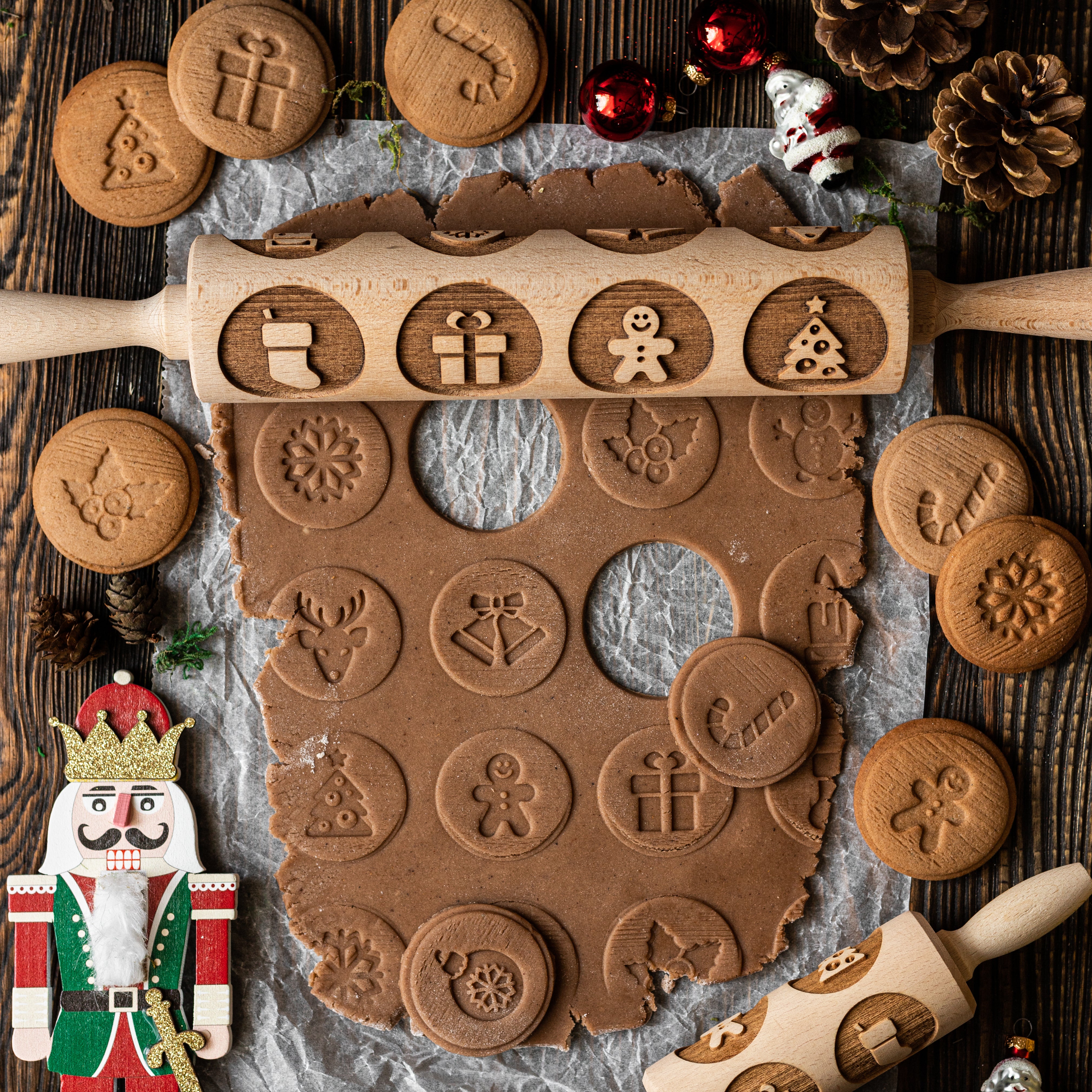 Christmas Tree Decoration Rolling Pin