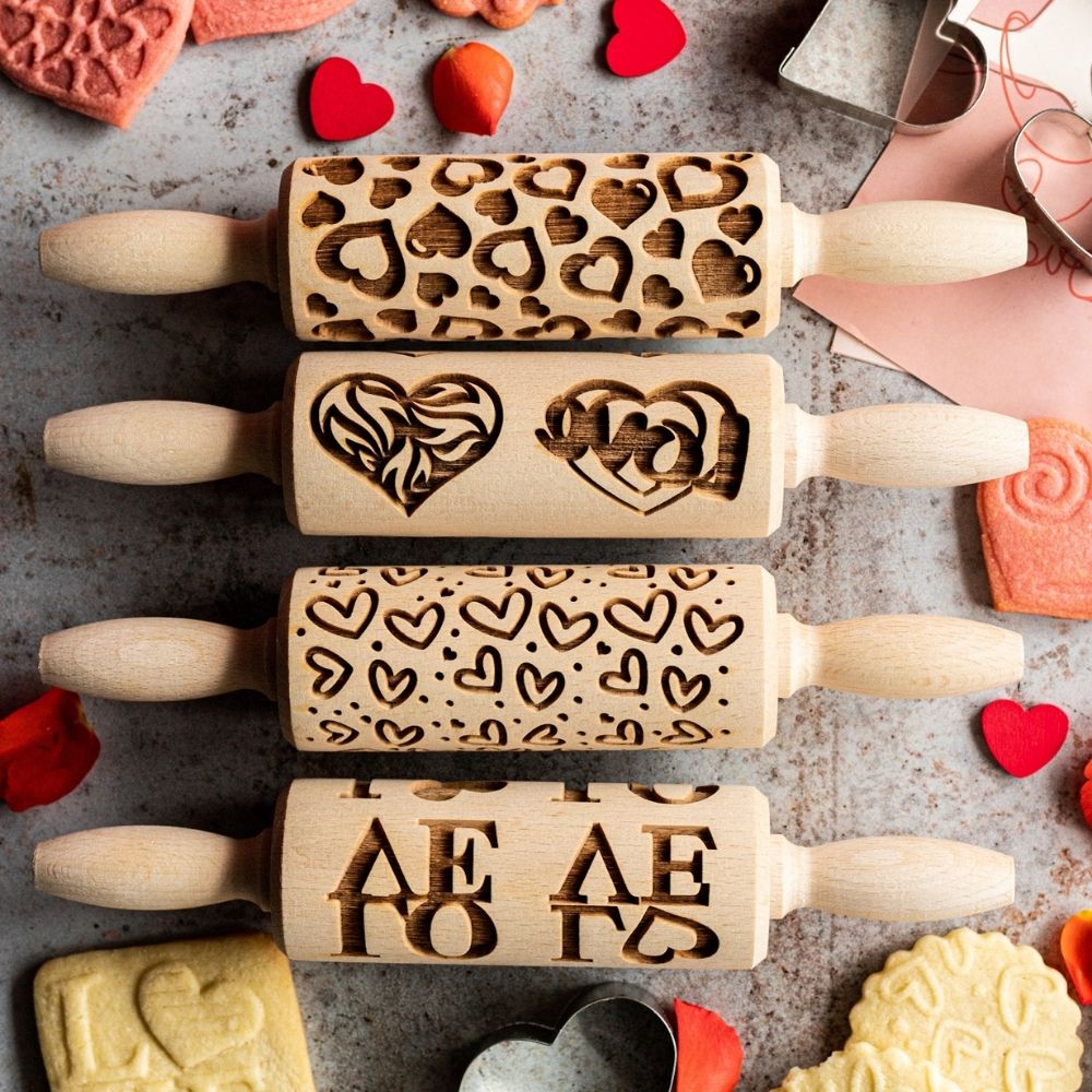 Hearts Rolling Pin